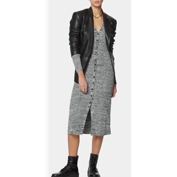 Baum und Pfergarten Cabriola Button-Up Sweater Dress in Black White Moulin NWT S - Picture 1 of 11